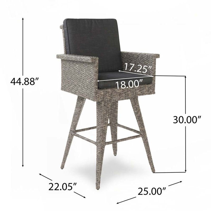Tabouret de bar rotatif 30 po