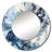 Blue and Grey Ethereal Elixir II - Abstract Decorative Mirror, Modern Round Wall Mirror, Printed Metal Art-99621007