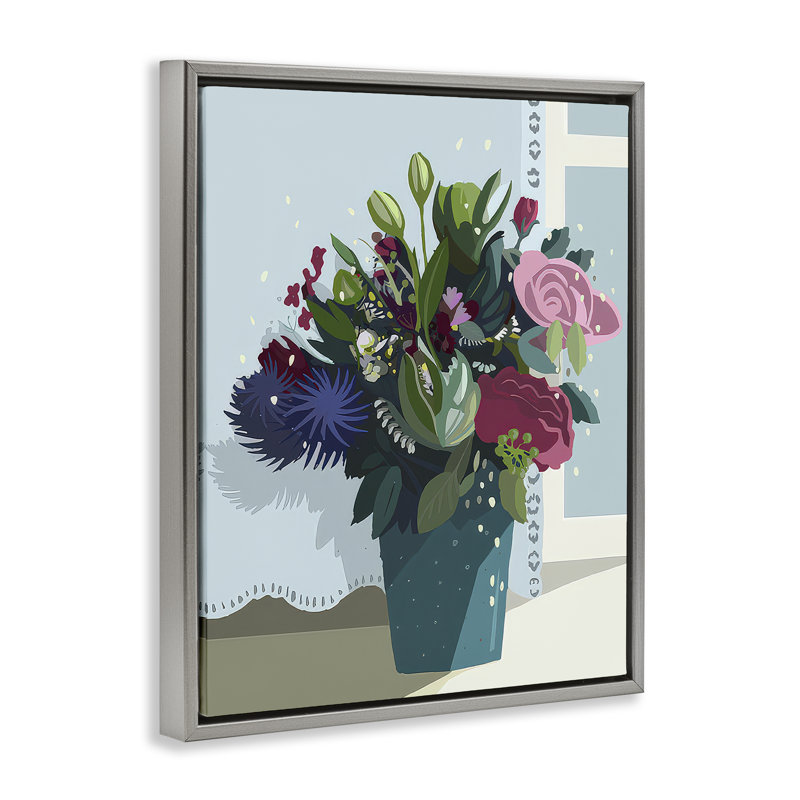 «After The Wedding Bouquet», art mural encadré par Betty Boynes, Cadre flottant gris lustré, H 31 po x l 25 po