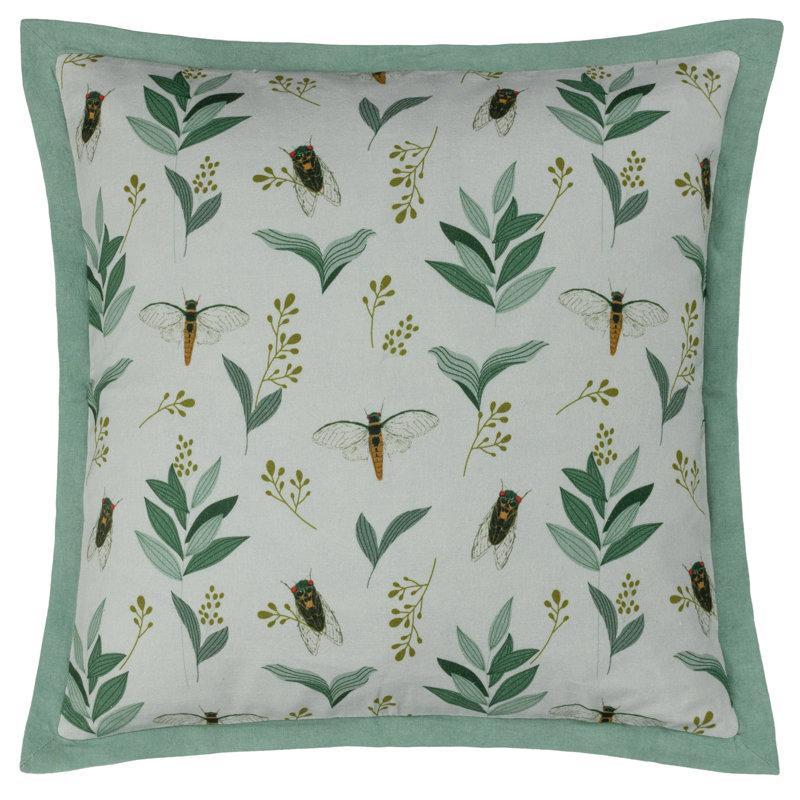 Akhavi Floral Green Square Cushion