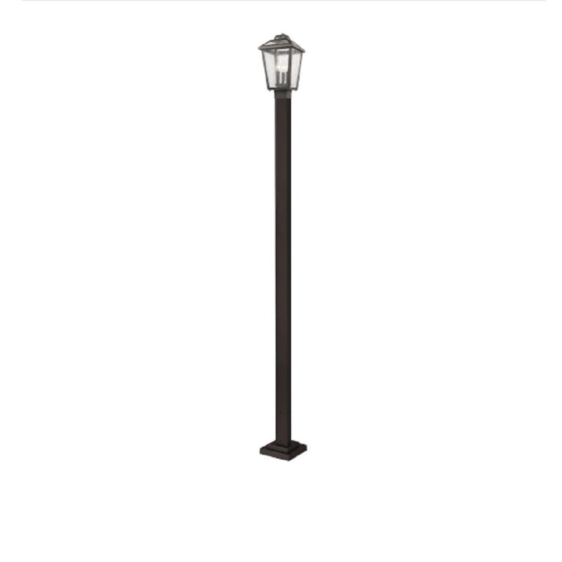 Lampadaire d'extérieur 3 lumières Saxon, Bronze huilé, H 111 po x l 9,25 po x P 9,25 po