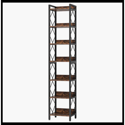 7-Tier Corner Shelf, 78.7" Narrow Bookshelf Corner Bookcase