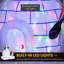 Décoration de Noël gonflable d'extérieur de 5 pi avec pingouins et écharpe, lumière colorée rotative, décor de Noël