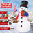 Christmas Inflatables 8 FT Snowman Inflatable Blow Up Snowman Inflatables with Built-in Music & 360° Rotation LED Lights