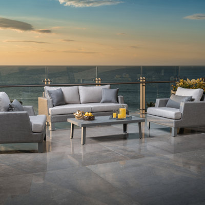 Santrez 4 - Person Patio Conversation Set with Sunbrella® Cushions
