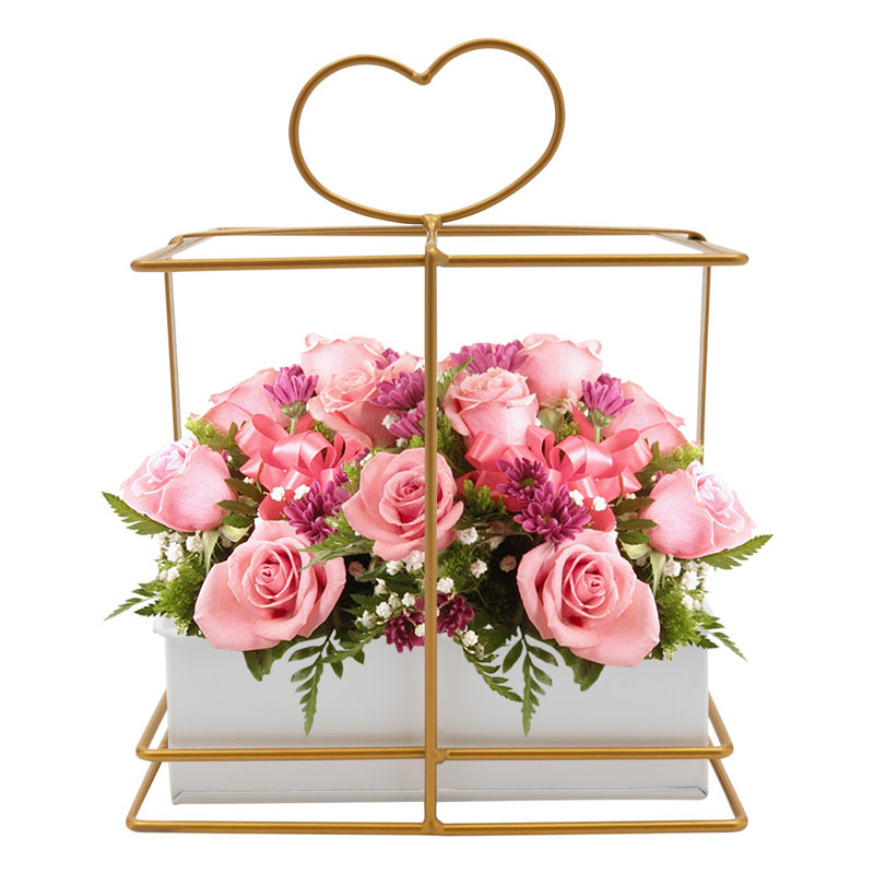 Iron Flower Girl Basket