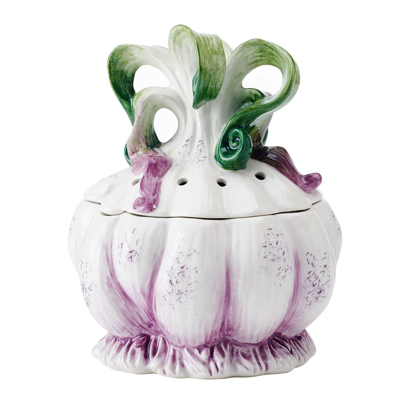 Fitz and Floyd Sicily Green Garlic Keeper