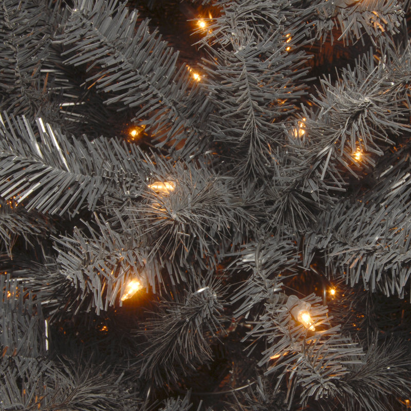 The Holiday Aisle® 7 ft. North Valley Black Spruce Tree with Clear Lights