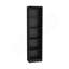Ensemble de bibliothèque 2 pièces, 42 po de large avec 10 tablettes, ensemble de salon noir-120674740