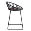 De 2 chaises de salle à manger à hauteur de comptoir - brun et noir, base traîneau, cuir synthétique confortable, chaise d'appoint à dossier ventilé (2 pièces), conception ergonomique en métal