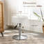 Tabouret de coiffeuse réglable, fauteuil pivotant à 360 ° pour salle de maquillage, tabouret en similicuir blanc pour salle de bain et salon