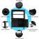 Height Adjustable Rolling AV Cart with Locking Cabinet