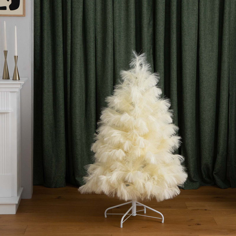 Arbre de Noël artificiel blanc cassé Pampas Grass, 4'