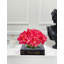 Magenta Orchids Centerpiece - Modern Pink Floral Arrangement In Glass Vase