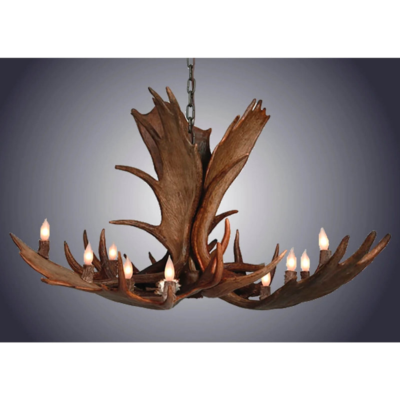 10 - Light Antler Dimmable Classic / Traditional Chandelier