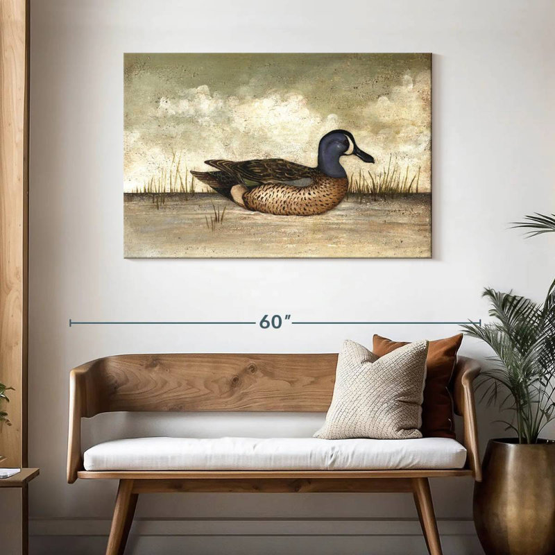 Brampt Blue Winged Teal Duck, 30" H x 45" W