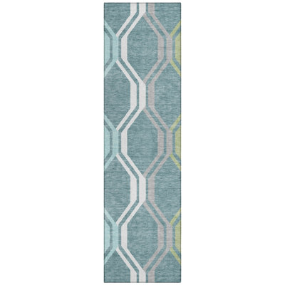Machine Washable Indoor/Outdoor Chantille ACN2326 Mid-Century Modern Rug