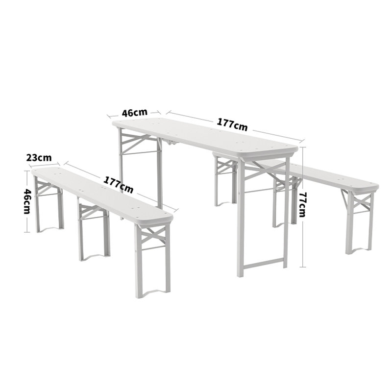 Rectangle 3 Piece Outdoor Folding Beer Table Set