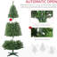 Arbre de Noël artificiel 6 pi, 584 branches, 212 DEL, ouverture automatique, ignifuge, installation simple, arbre jubilatoire avec branches, lumières, installation facile, bonne humeur