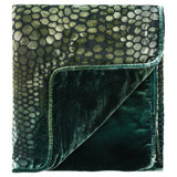 Snakeskin Evergreen Throw with Velvet Back and Cording