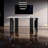 Modern rectangular rock plate table and chair set-106973926