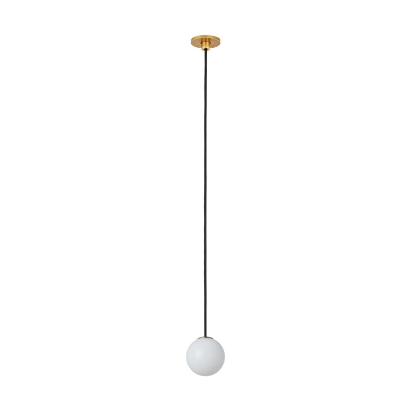 Orbet 1 - Light LED Pendant, Hand Rubbed Antique Brass