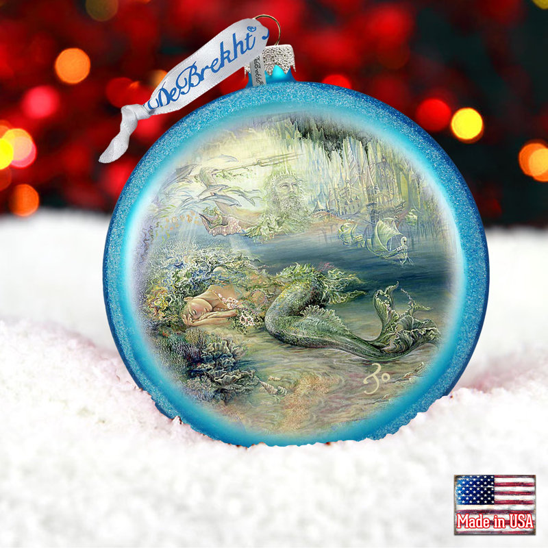 Holiday Splendor 3.5'' Handmade Glass Ball Ornament