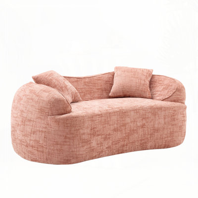 Chenille Curved ompressed sofa