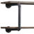 Antique Oak and Sandy Grey 2-Tier Wall Shelf