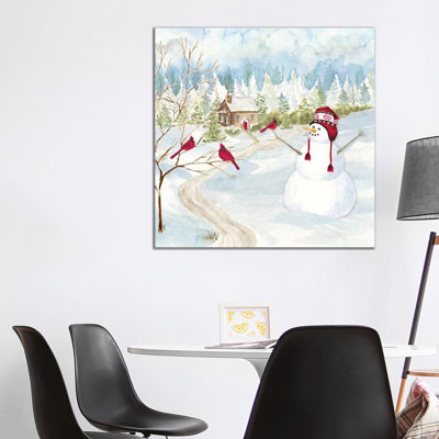 Snowman Christmas I by Tara Reed - Wrapped Canvas Painting