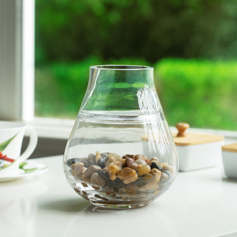 Clear Glass Vase 6.0" H 5.0" D