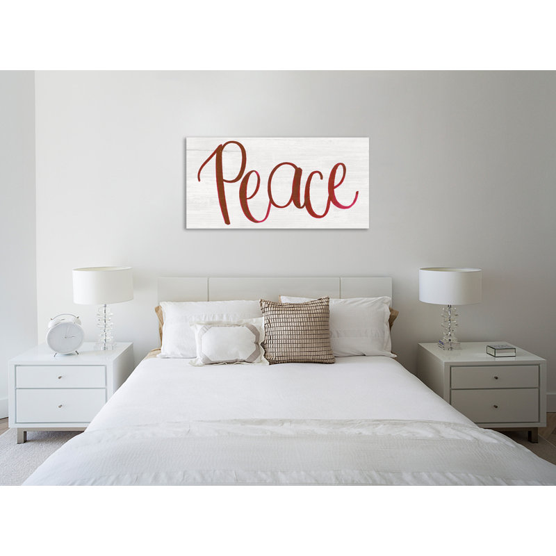 «Peace», toile tendue par Jenaya Jackson, H 18 po x l 36 po x P 1,5 po
