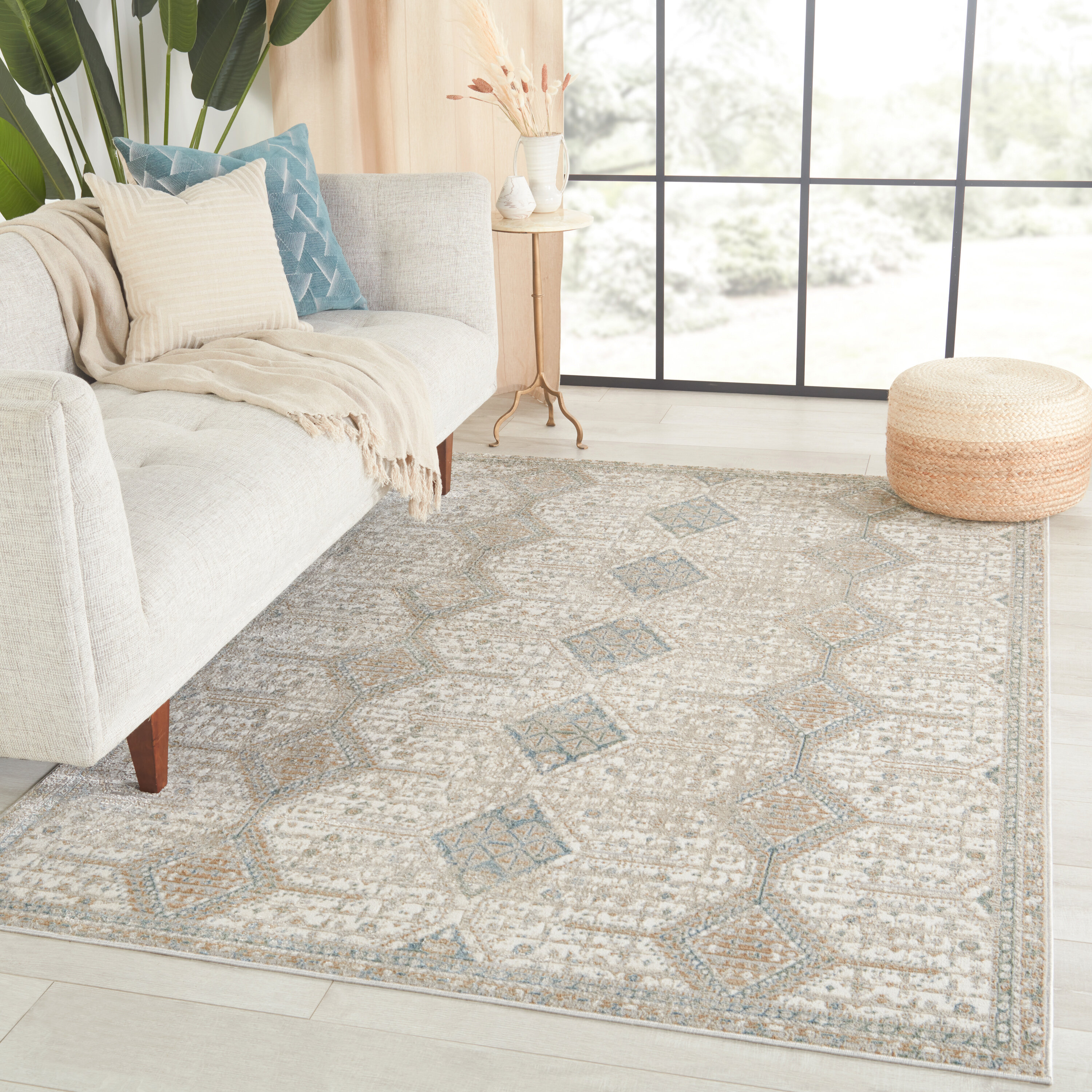 Bungalow Rose Rugs For Living Room Premium Moroccan Geometric