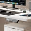 White Rectangular Manufactured Wood+Steel Writing desk-2045252905-2045252907