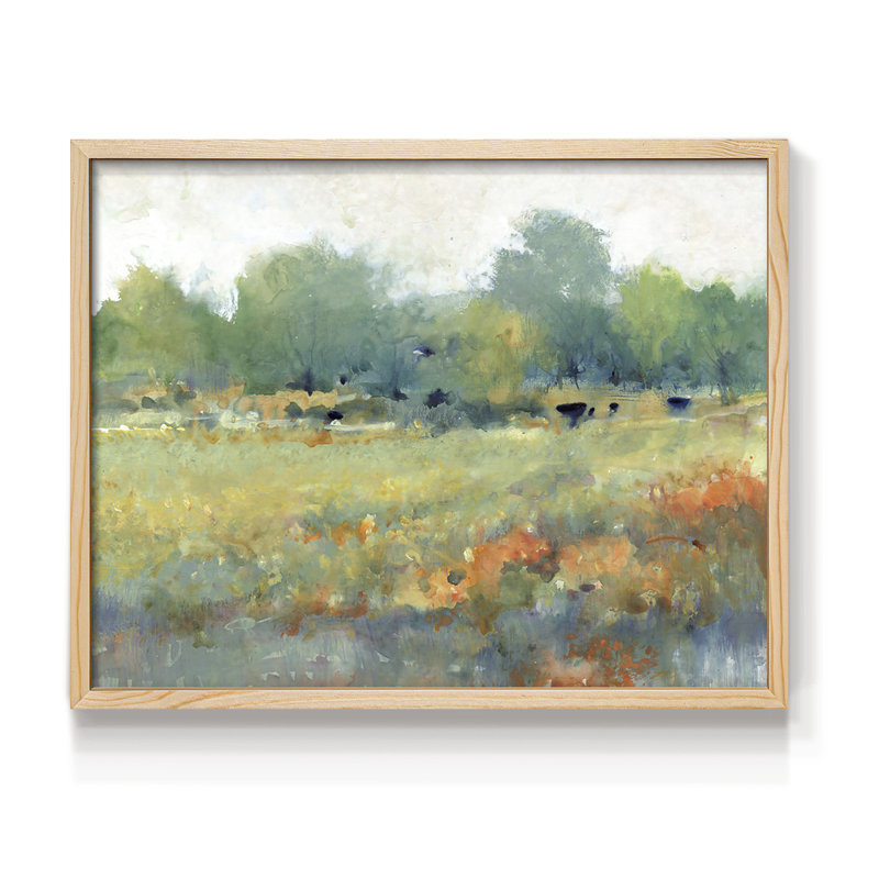 Paysage champêtre II - reproduction encadrée - réaménageable, H 8 po x l 10 po, Naturel