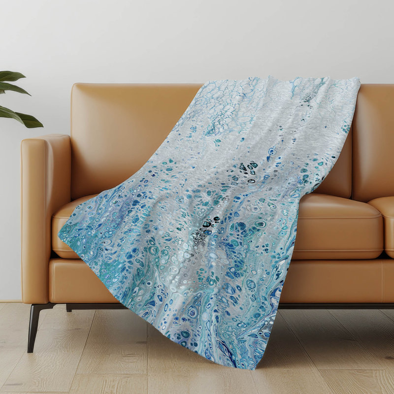 Addison Machine Washable Sherpa Abstract Throw Blanket