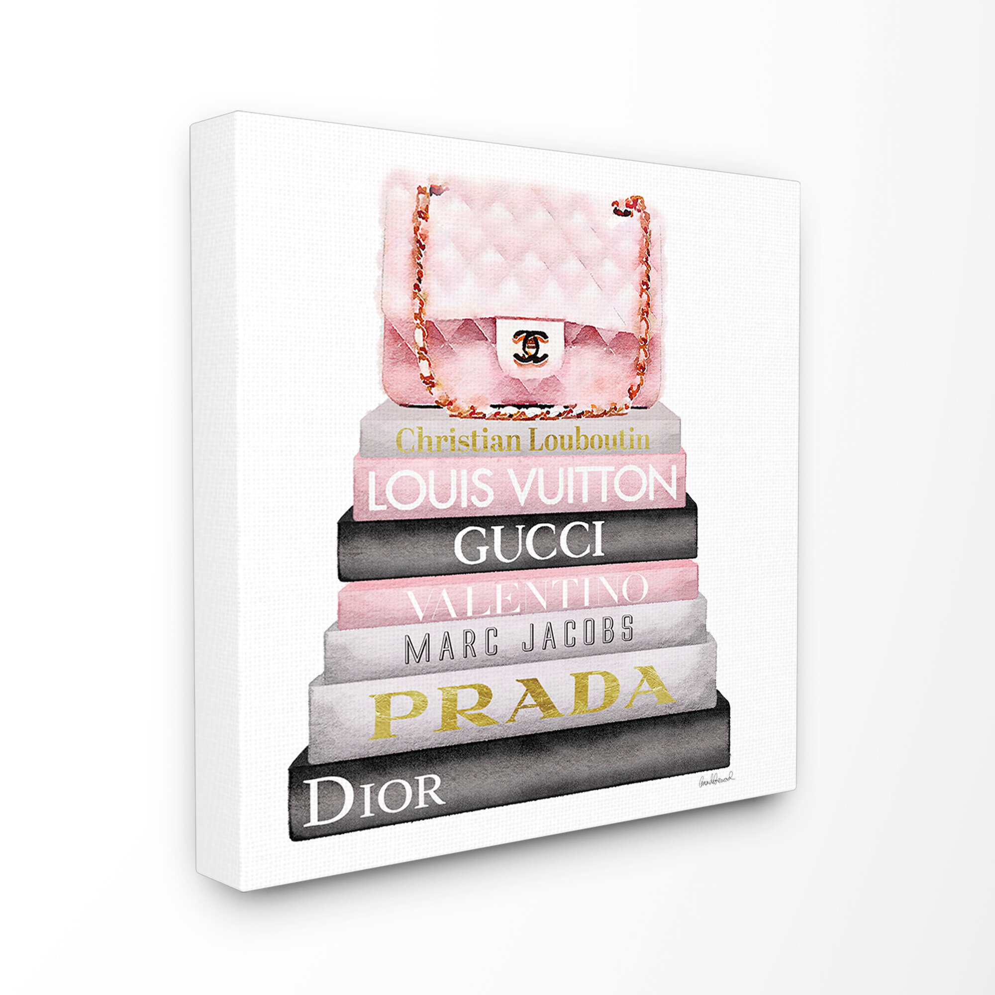 Stupell Industries Elegant Glam Fashion Floral Bag on Bookstack