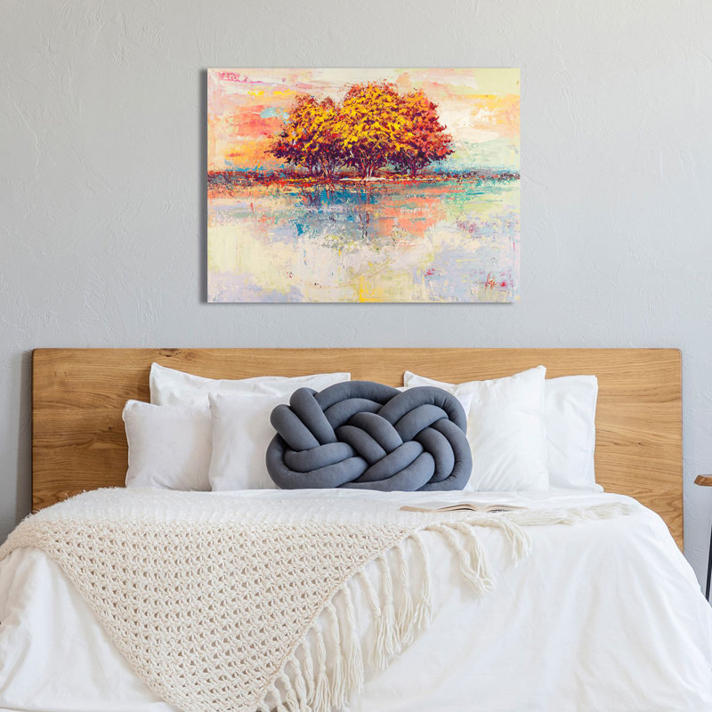 3LR6264 Trees In The Sun by Luigi Florio - Wrapped Canvas Painting, 70cm H x 100cm W x 4cm D