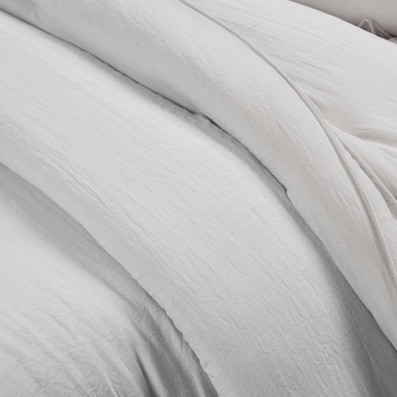 Reyna Microfiber 6 Piece Comforter Set, Light Gray
