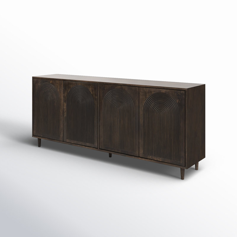 71.75'' W Solid Wood Sideboard, Dark Brown