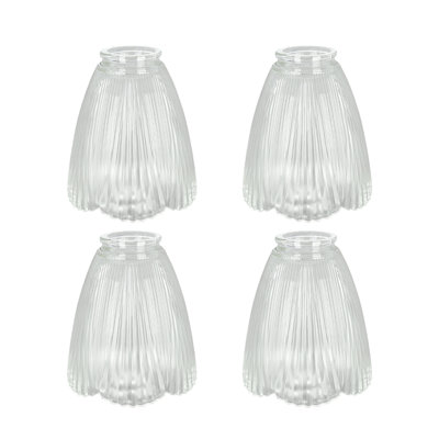 Analynn 4.25'' H x 4.88'' W Glass Bell Ceiling Fan Fitter Shade