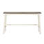 Tabourets de table hauteur bistro blanc et café - 4 tables de salle à manger transitionnelles en bois massif-1901761146
