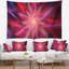 Tapisserie florale florale rouge mauve exotique-28496578