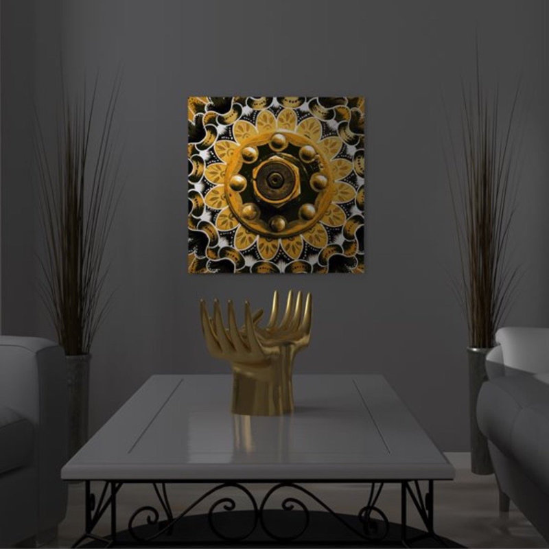 Décoration murale limon, H 24 po x l 24 po x P 4 po