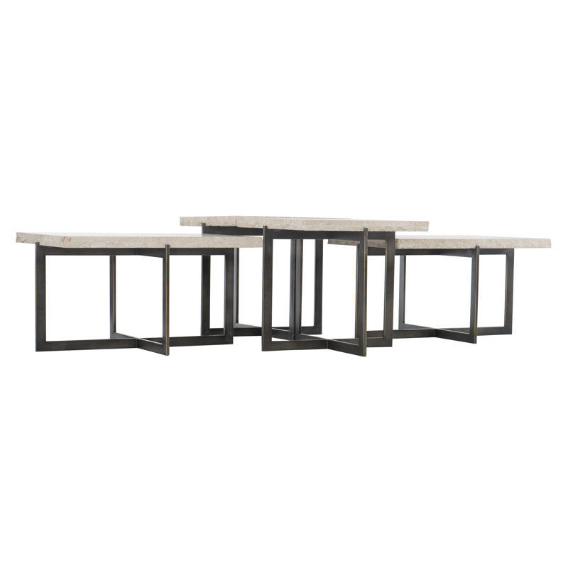 Hathaway Cross Legs Coffee Table, 19.5" H x 22.25" L x 22.25" W