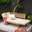 Lit de jour de patio en teck Fumero