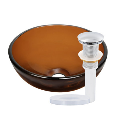 Lavabo de salle de bain vasque circulaire en verre