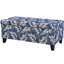 Élégant et multifonctionnel, motif floral, charnières douces, chambre à coucher, bureau, rangement caché, télécommandes, coussins, tissu de luxe, magazines, coussins, confortable,