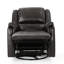  Fauteuil inclinable manuel en polyuréthane brun avec pivot et fauteuil inclinable manuel brun