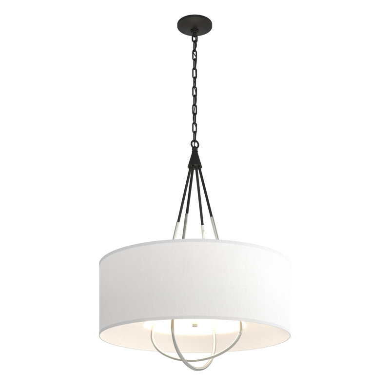 Loop 4 - Light Chandelier, Vintage Platinum, Natural Anna, Black